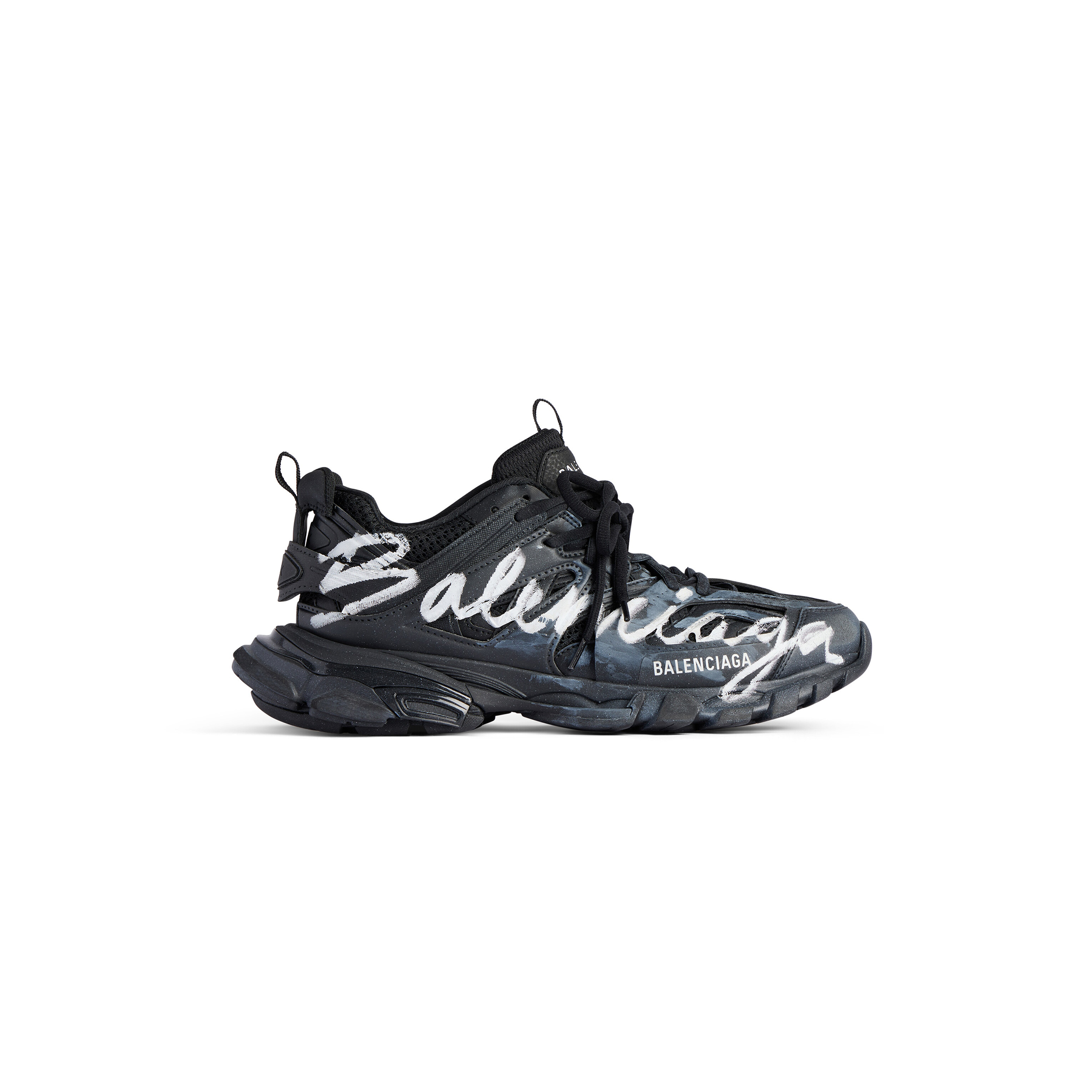 Ba*len*cia*ga women''s track signature sneaker in black white 542023wtrhw1090